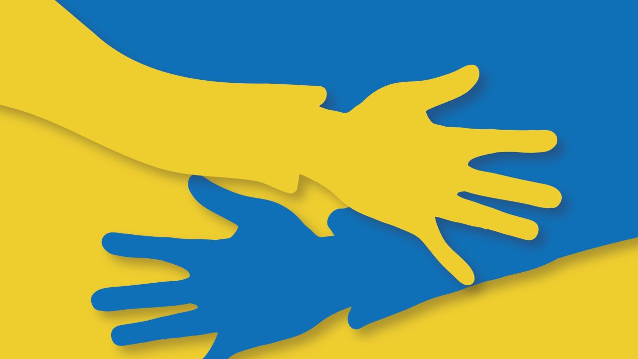 Käed Ukraina värvides